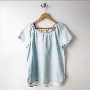Ann Taylor Loft Tencel Denim Top | Small